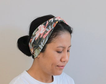 Twist Headbands For Women, Jungle Print Head- wrap, Adult Twist Bandana, Hippie Turban, Bohemian Head- wrap, Travel Headband, Women's Gift