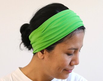 Limettenfarbenes breites Stirnband für Frauen, Limettenstirnband, breites Damen-Kopftuch, Limettenfarbenes Damen-Stirnband, Erwachsenen-Stirnband, breite Damen-Kopfbedeckung, Haarbänder