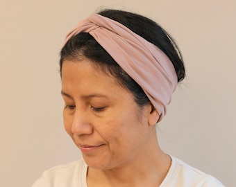 Dusty- pink Twist Headband For Women, Twisted Headband, Dusty Pink Twisted Headwrap, Dusty Pink Twist Headcover, Dusty Pink Turban, Haarband