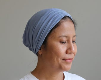 Blue Bamboo Slouchy Hat / Soft Breathable Knit Cap / Lightweight Hats / Unisex Everyday Wear Head- cover / Color Options