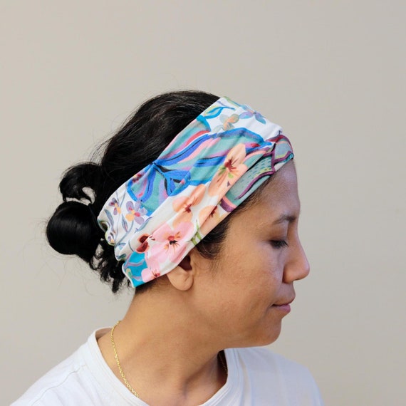 Soft Floral Wide Headband for Women, Wide Head- Cover, Wide Adult