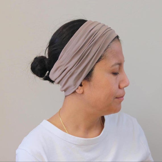 Taupe thick headband Amazon.com : TERSE Headbands for Women Wide Non Slip Boho  main image 4