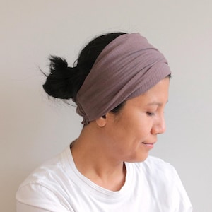 Muslin Headbands For Women, Wide Soft Headband For Women, Unisex Wide Head-cover, Muslin Man Head-wrap, Wide Turban, Double- GauzeHeadbands