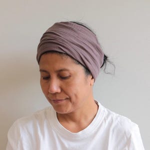 Muslin Headbands For Women, Wide Soft Headband For Women, Unisex Wide Head-cover, Muslin Man Head-wrap, Wide Turban, Double- Gauze Headbands