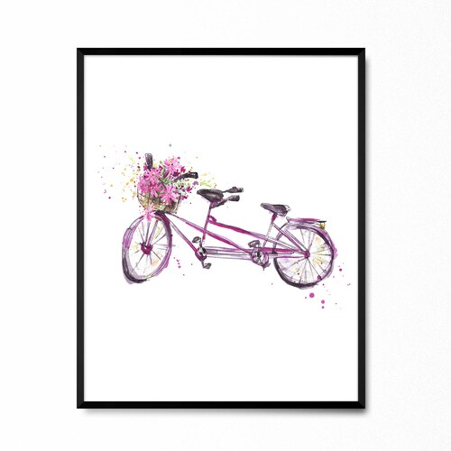 Tandem Bike Wedding Invitation / Tandem Bicycle Wedding | Etsy