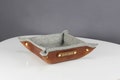 Personalized Leather Tray – 7th Wedding Anniversary Gift, Handmade Wool Catchall for Him product logo