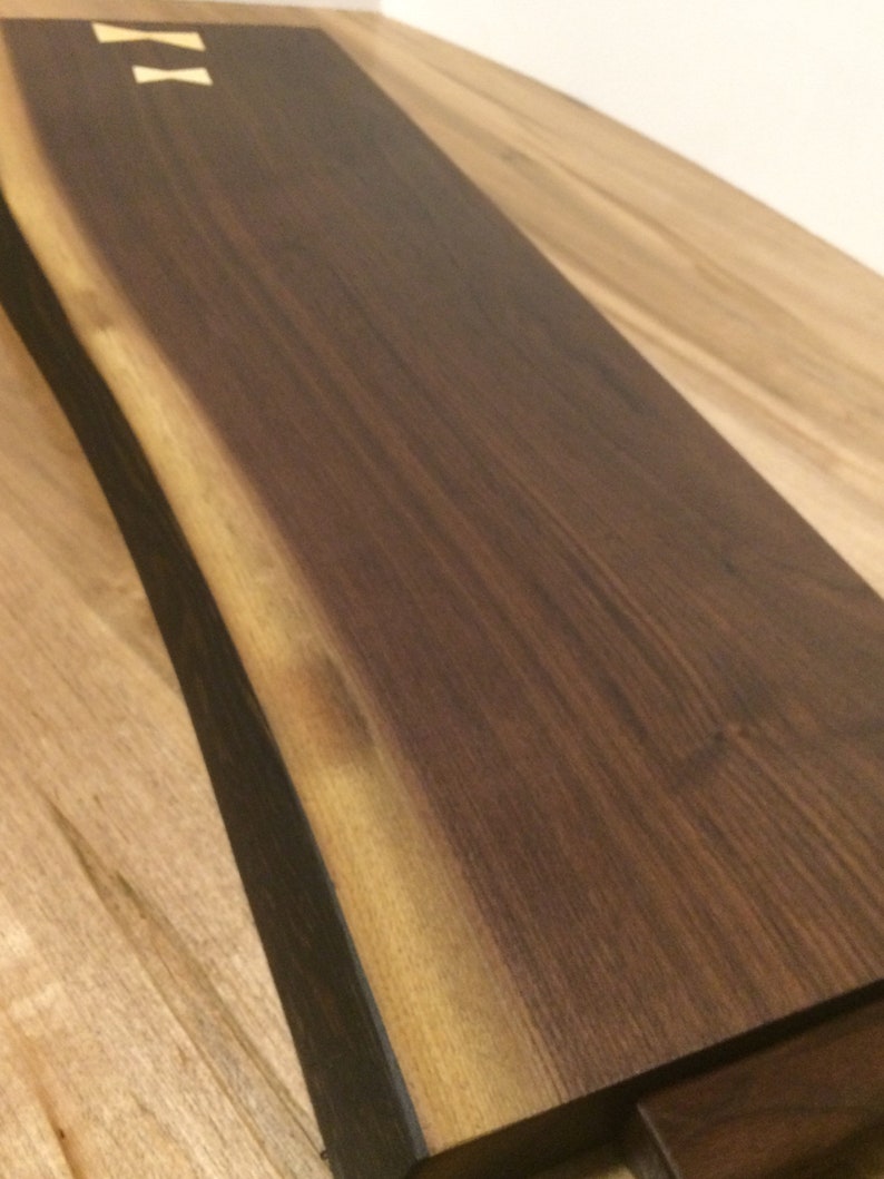 2 Thick Live Edge Walnut Charcuterie Board With Maple | Etsy