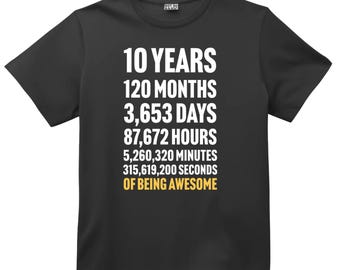 Kundenspezifisches Geburtstags-Countdown-T-Shirt, personalisiertes Alters-T-Shirt, jedes Jahr-Feier-Shirt