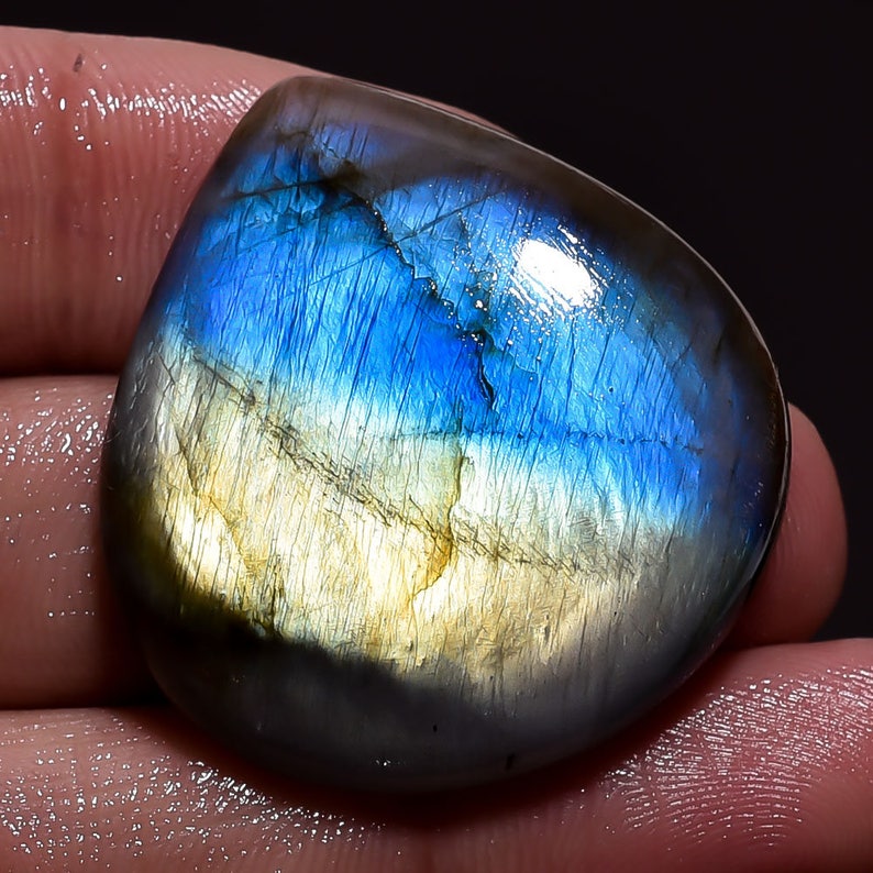 Labradorite Jewelry Awesome Designer Natural Labradorite Gemstone Labradorite Cabochon 51.10 Cts 33x30x7 MM AM-1715 Heart Shape Cabochon