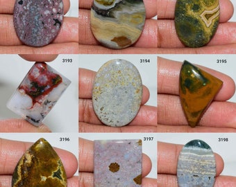 Natural Designer Ocean jasper Gemstone, Ocean jasper Jewelry, Ocean jasper Cabochon, In Low Price Cabochons, Gemstones, Loose Cabochons,