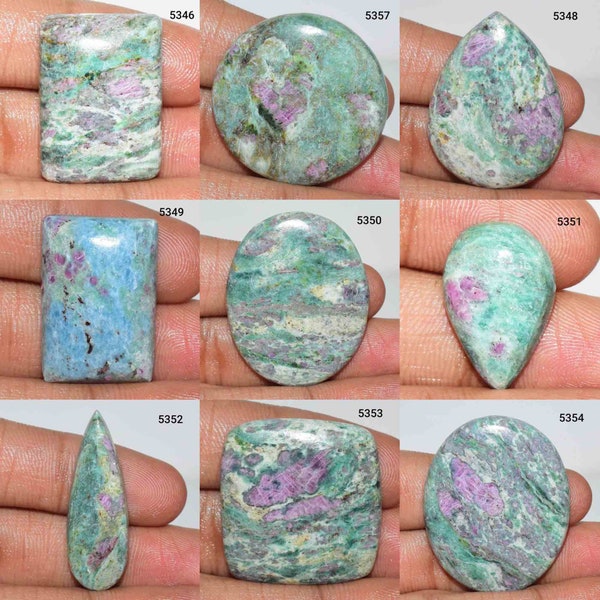 A One Quality Ruby Zoisite Fuchsite Gemstone, Ruby Zoisite Fuchsite Cabochon,  Ruby Zoisite Fuchsite Jewelry, Loose Ruby Zoisite Fuchsite,