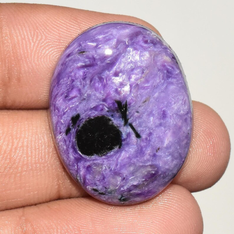 Charoite Cabochon 35.95 Cts 29x22x7 MM AM4193 Charoite Jewelry Charoite Stone Charoite Top Quality Natural Charoite Gemstone Gemstones