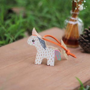 Keyring,Wooden Painted Unicorn keyring keychains,Animal,Wild Animal Wooden Keyring,Wooden Painted,Gift for her,gift for him,accessories image 3