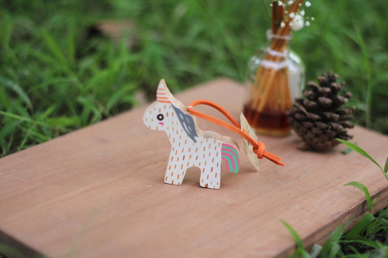 Keyring,Wooden Painted Unicorn keyring keychains,Animal,Wild Animal Wooden Keyring,Wooden Painted,Gift for her,gift for him,accessories image 3
