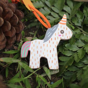 Keyring,Wooden Painted Unicorn keyring keychains,Animal,Wild Animal Wooden Keyring,Wooden Painted,Gift for her,gift for him,accessories image 1