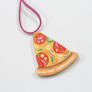 Pizza keychain,Pizza Keyring,Keyring,Gift for her,gift for him,accessories,Wooden keyring,wooden painted,food,pizza,handmade image 1