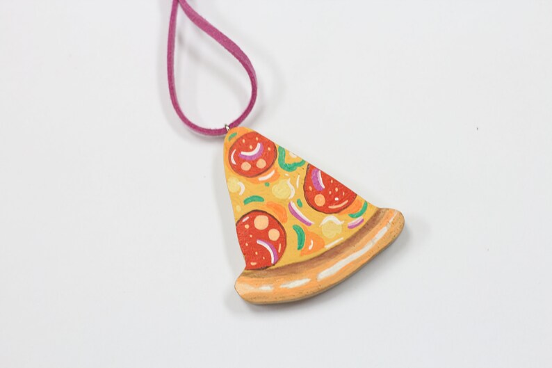 Pizza keychain,Pizza Keyring,Keyring,Gift for her,gift for him,accessories,Wooden keyring,wooden painted,food,pizza,handmade image 1