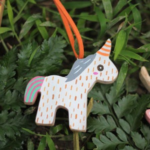 Keyring,Wooden Painted Unicorn keyring keychains,Animal,Wild Animal Wooden Keyring,Wooden Painted,Gift for her,gift for him,accessories image 5