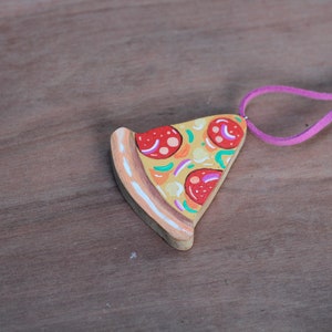 Pizza keychain,Pizza Keyring,Keyring,Gift for her,gift for him,accessories,Wooden keyring,wooden painted,food,pizza,handmade image 6