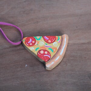 Pizza keychain,Pizza Keyring,Keyring,Gift for her,gift for him,accessories,Wooden keyring,wooden painted,food,pizza,handmade image 7