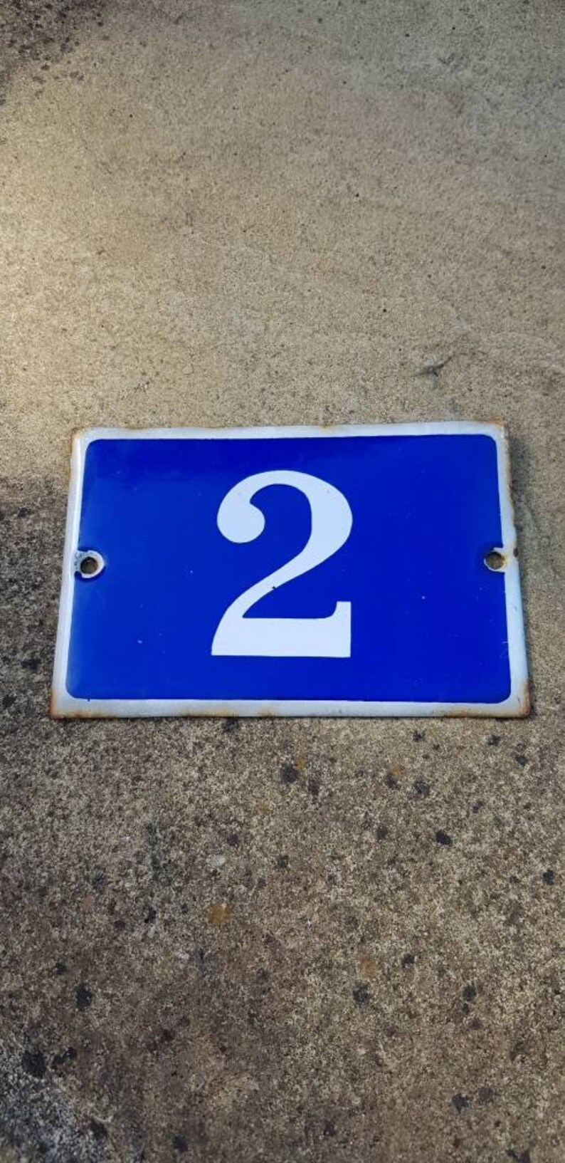 Genuine original French enamel house number.