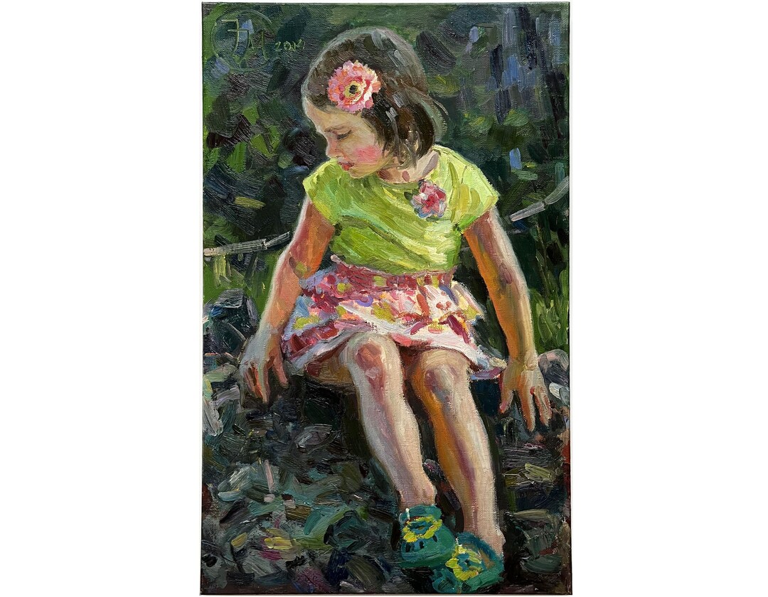 Original Oil Painting on Canvas Portrait of a Girl by Ukrainian Artist ...
