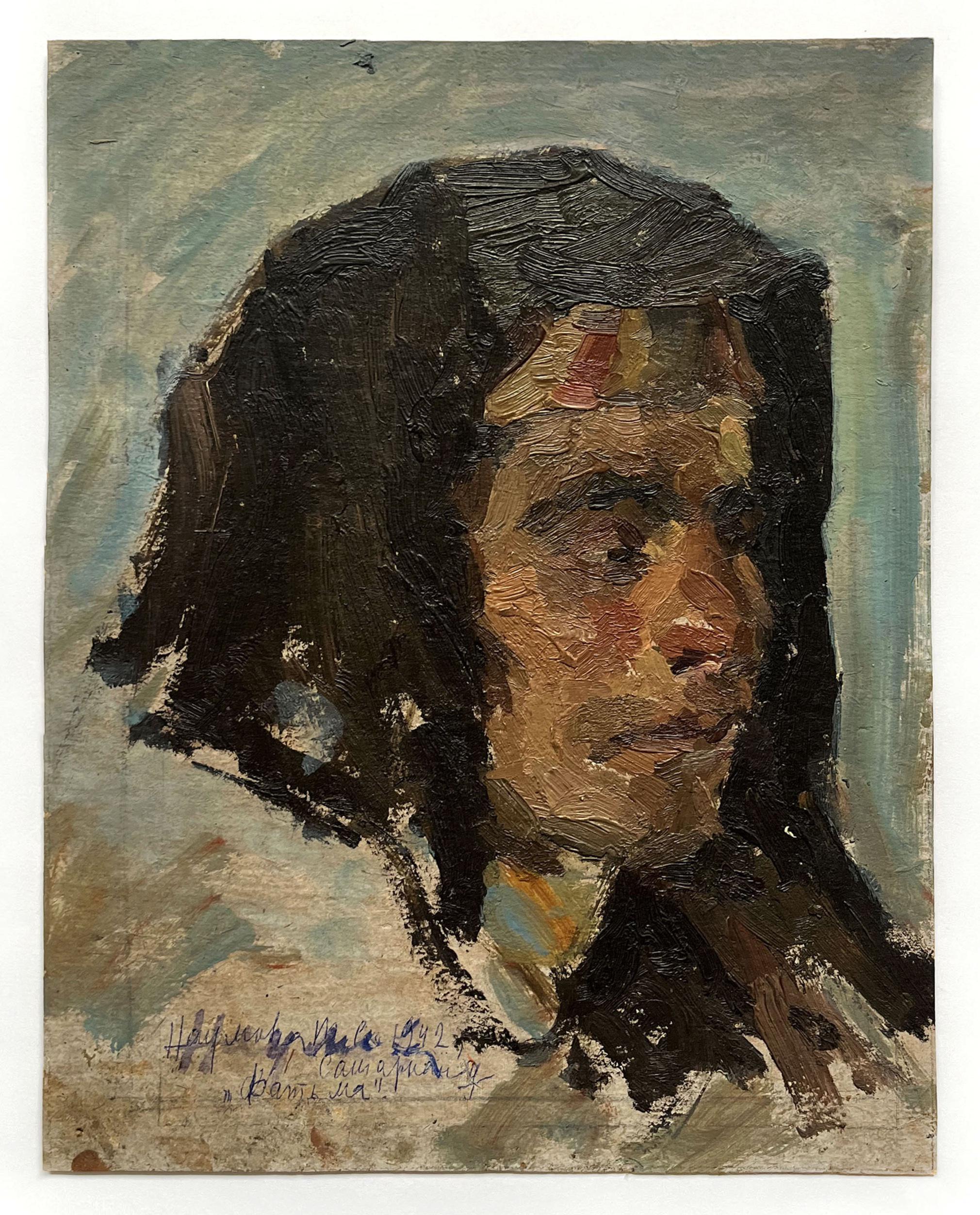 Mid Century Original Oil Painting Portrait of a Woman by Ukraine Artist ...