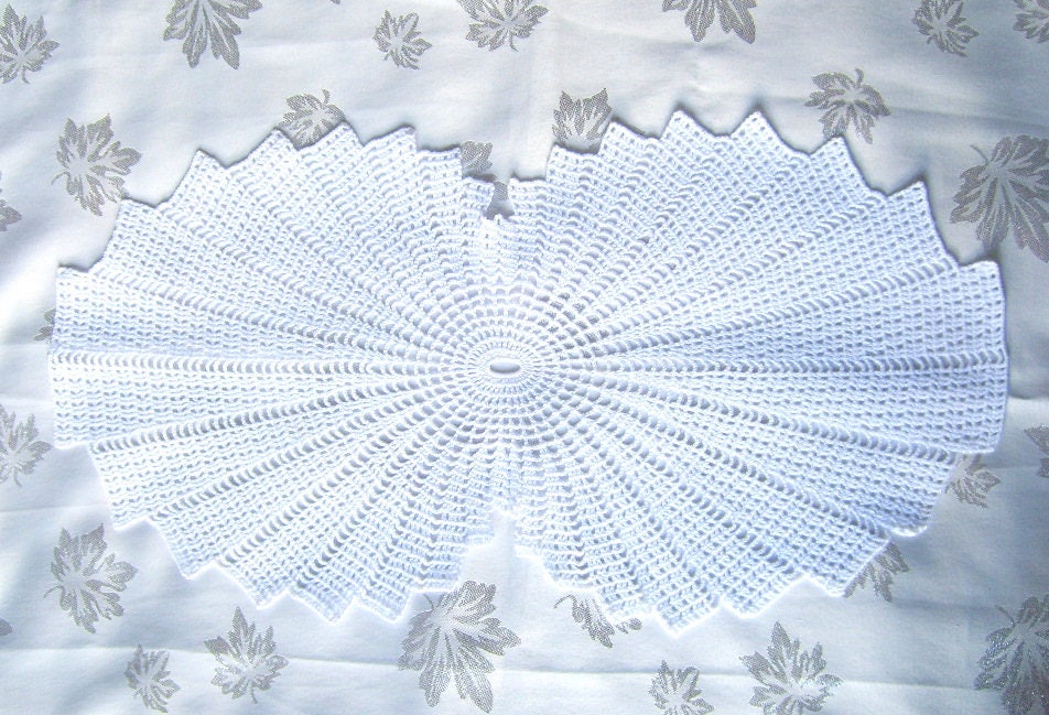 Napperon Coquillage Blanc Coton Blanc