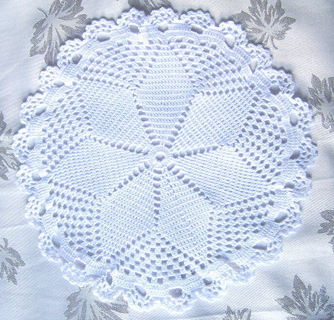 Napperon Rosace Blanc Coton Blanc