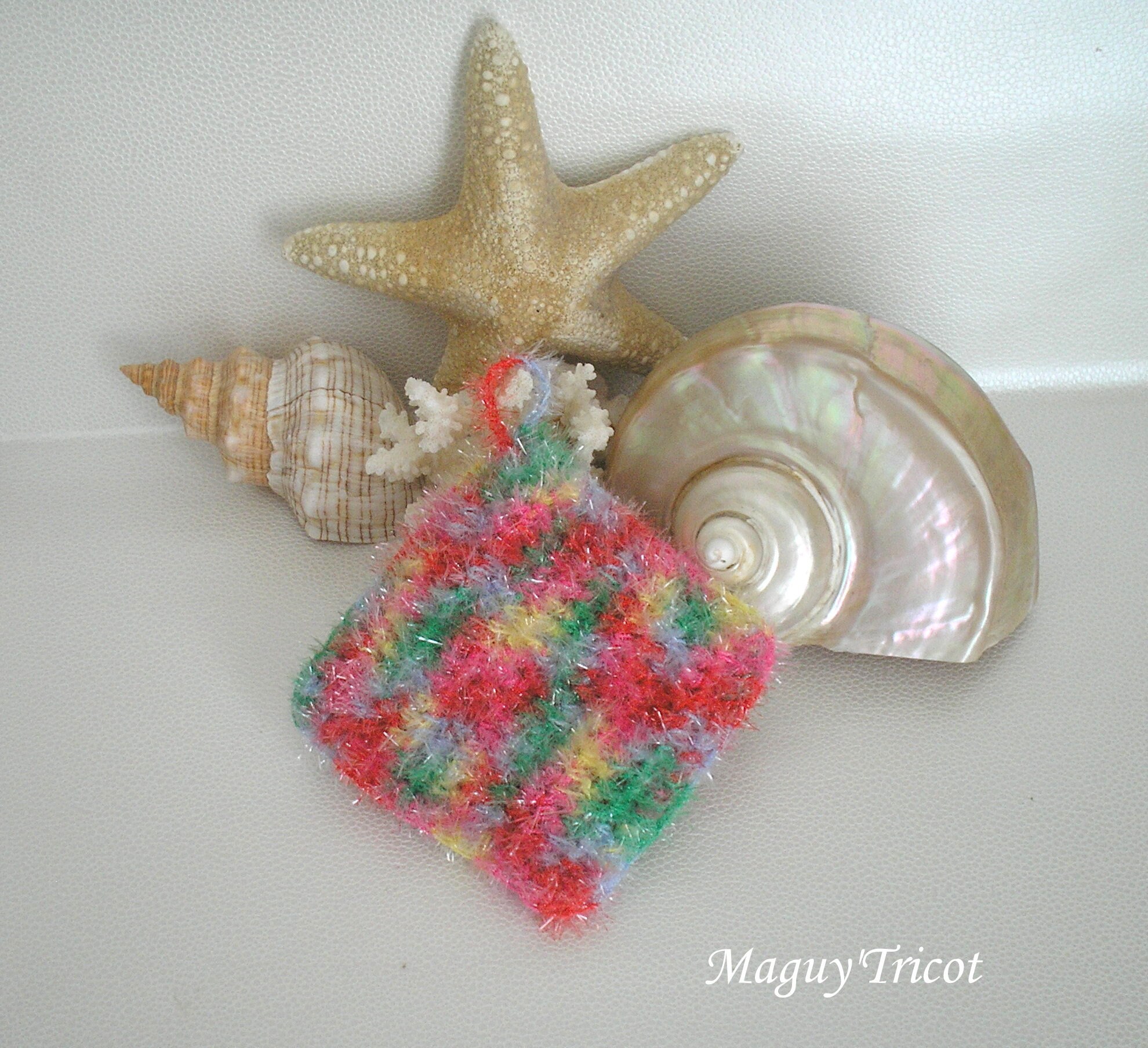 Eponge Grattounette Tawashi Zéro Déchet Carrée Multicolore