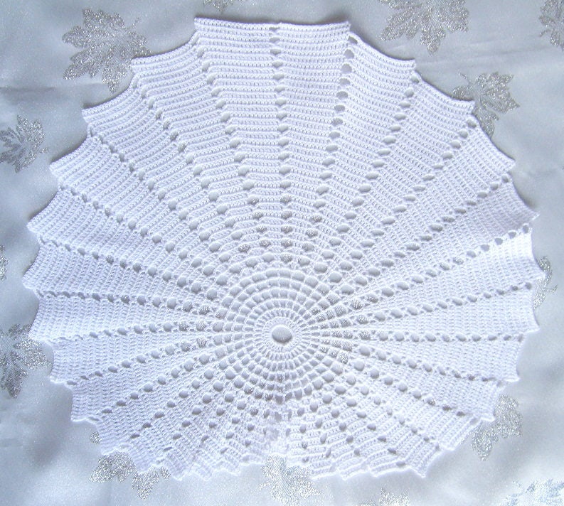 Napperon Coquillage Blanc Coton Blanc