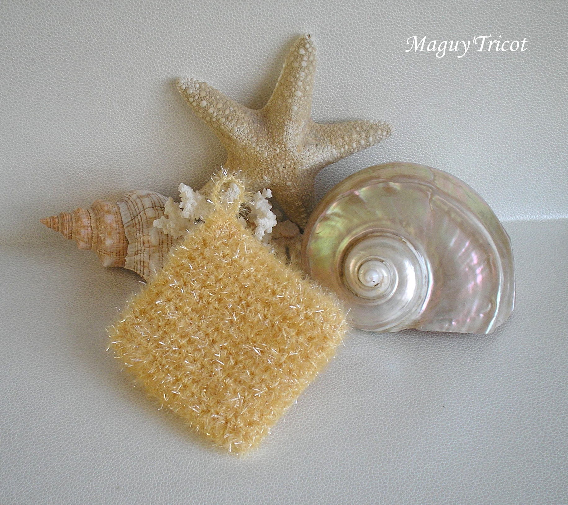 Eponge Grattounette Tawashi Zéro Déchet Carrée Jaune