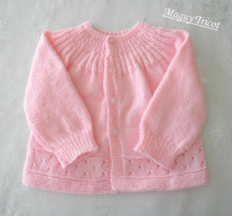 Layette bébé laine rose naissance brassiere Bonnet et bottons ensemble 3 pièces image 3