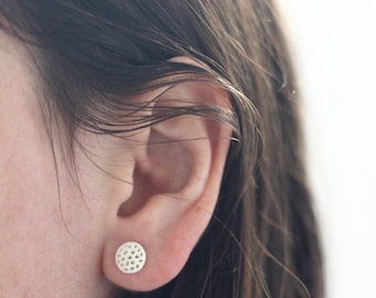 Asteroid porcelain stud earring