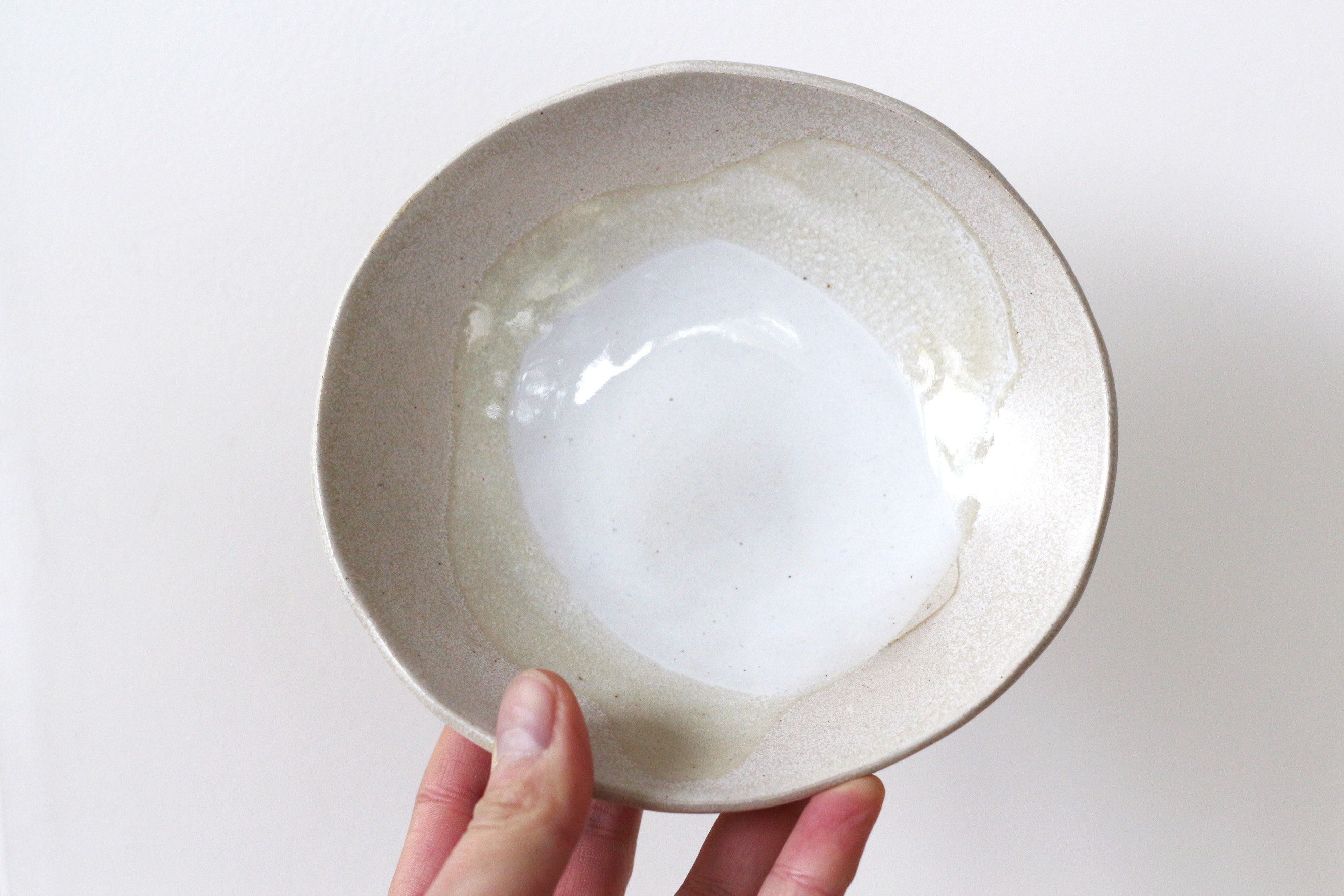 Petite Assiette Creuse Sable - Céramique Artisanale