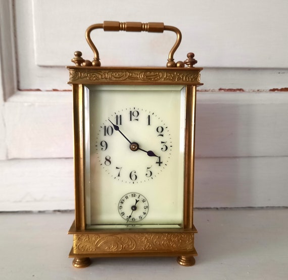 Officer S Clock Travel Alarm Brass Chiseled Bronze Officer S Clock Travel Alarm, Brass Alarm Clock