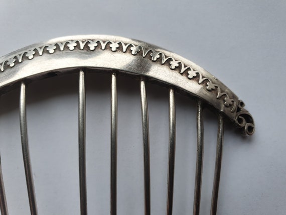 2 old hair combs in solid silver - image 9
