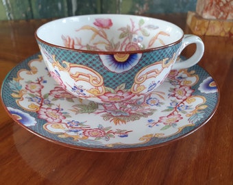 Tasse et sous tasse à thé en porcelaine  Sarreguemines Minton 215 - L7