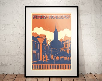 Gilmore Girls, Stars Hollow Print (Poster // Film & TV Posters // Dorm Room Ideas // Wall Decor // Luke's Diner // Vintage // Prop)