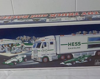 Hess C-46 2007 Monster Truck With 2 Motorcycles, Green and
