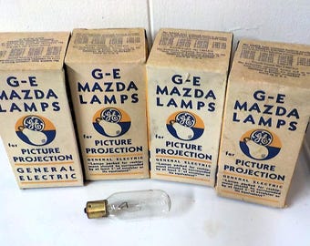 4 GE Mazda Lamps for picture movie Projection 50 watt 125 volt new in box