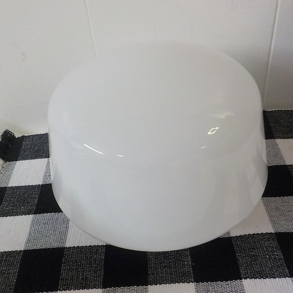 8" School House white milk glass ceiling light shade/globe-4" fitter lot 2597