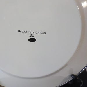Mackenzie Childs Courtly Check Enamelware 10 1/2" Dinner Plate lot 2463 image 3