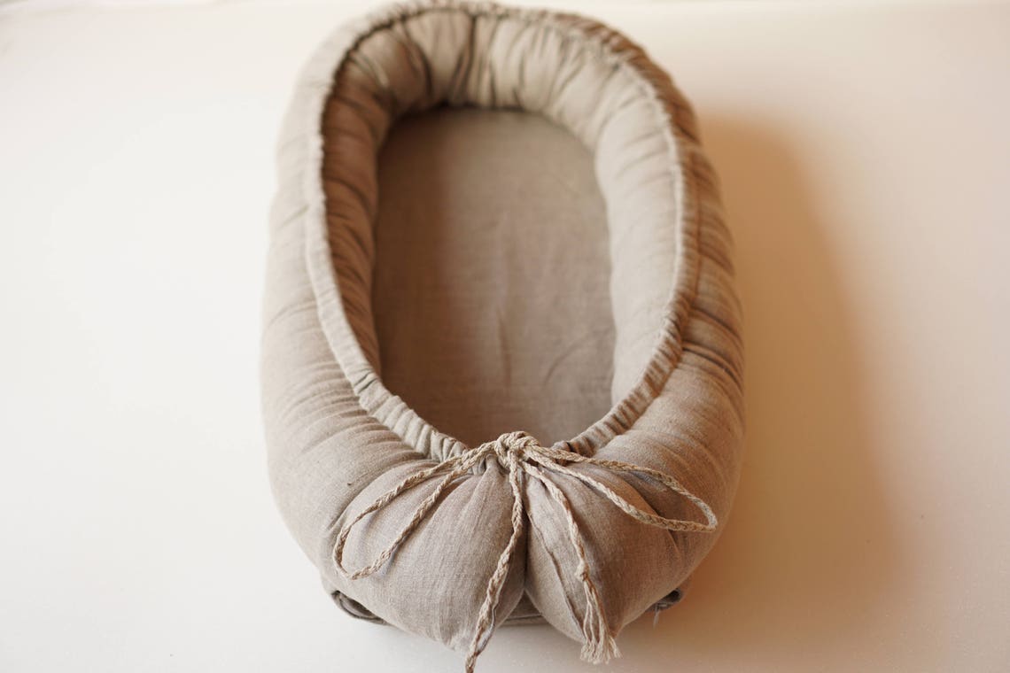 With Wool Natural LINEN Baby Nest Baby Nest With 100 Wool or Etsy