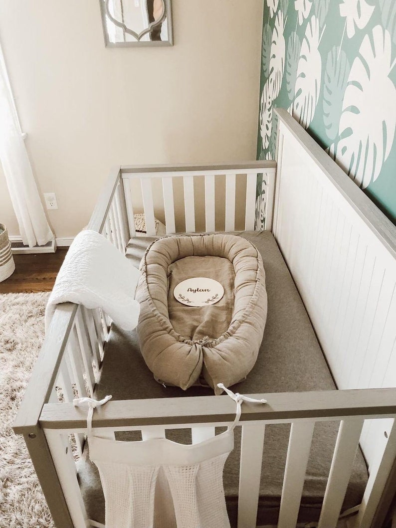 With Wool Natural LINEN Baby Nest Baby Nest With 100 Wool or Etsy