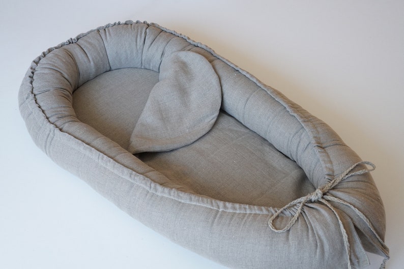 With Wool Natural LINEN Baby Nest Baby Nest With 100 Wool or Etsy