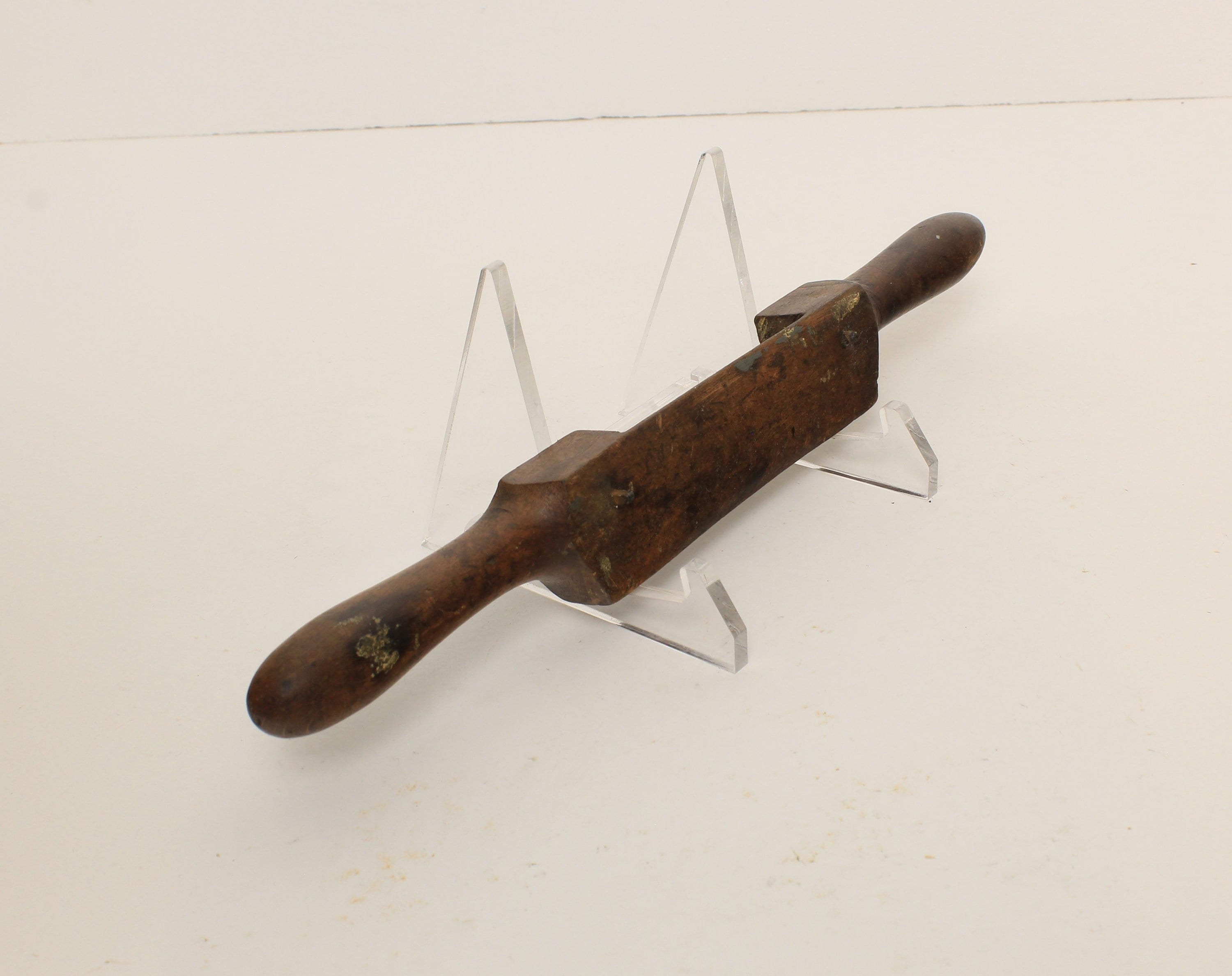 Gouge Ancienne En Acier à Tige Courbée – Manche En Os Et Pointe En Acier (outil De Sculpture)