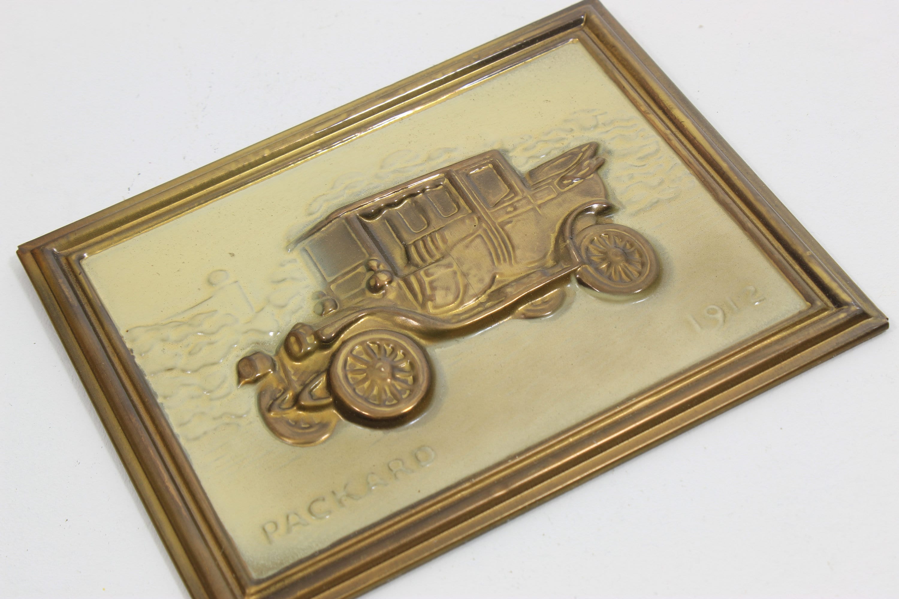 Vintage Cars Brass Plaques Set of Four Etsy UK