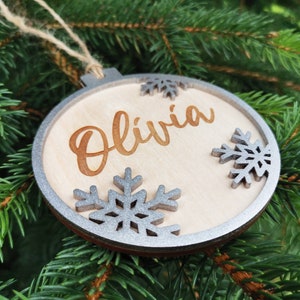 Custom Name Christmas Tree Pendants Perfect Christmas New Year Gifts for Family and Friends, C18 image 2