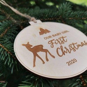 First Christmas Bauble Decor for Christmas Tree and New Year Perfect Gift, C29 image 3